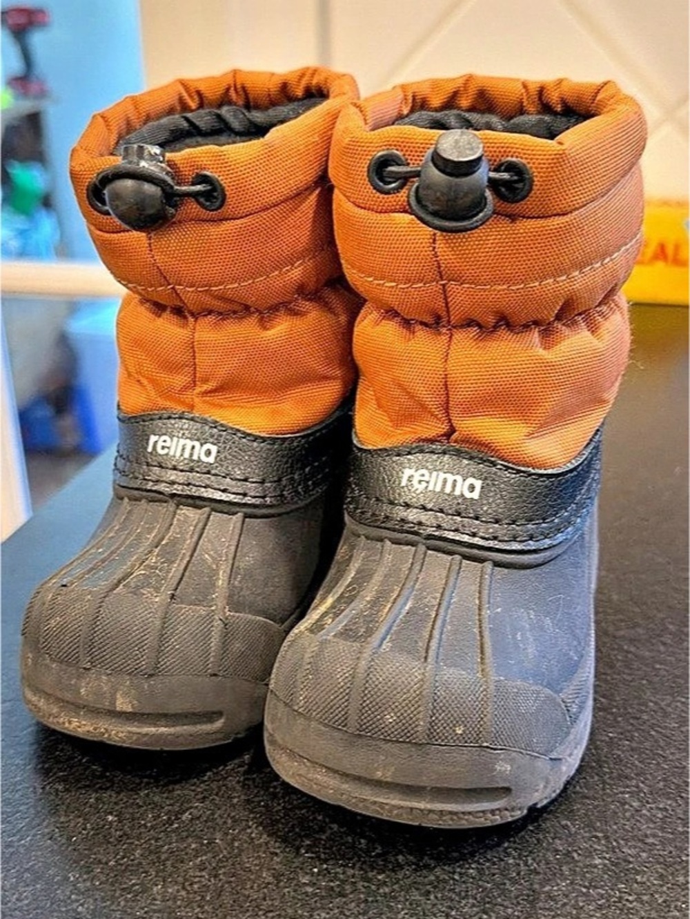 Reima Mega Mini ReimaTec Waterproof Winter Boots Winter Boots Orange & Black